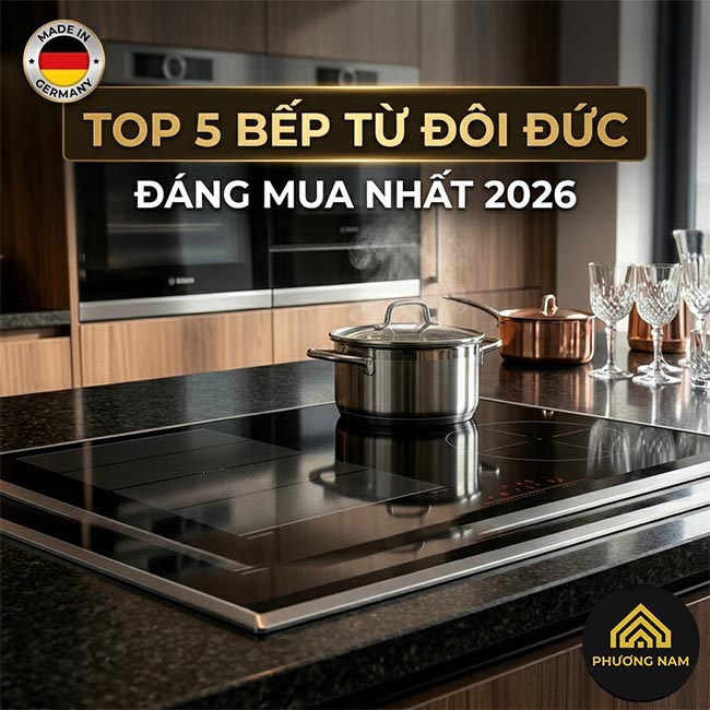 Top 5 bếp từ đôi nhập khẩu Đức đáng mua nhất 2026